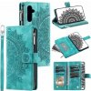 Samsung Galaxy A16 4G/5G Peňaženkové puzdro Mandala zip case zelené Samsung Galaxy A16 4G/5G Peňaženkové puzdro Mandala zip case zelené