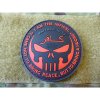 JACKETS TO GO Nášivka INFIDEL PUNISHER plast ČIERNA/ČERVENÁ