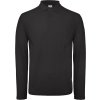 B&C ID.001 LSL pánske piqué polo tričko s dlhým rukávom čierne