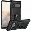 Google Pixel 6 Pro Black Hybridné zadné puzdro z plastu PC TPU, stredne odolné proti nárazu, obranca, silikónová vnútorná časť, krúžok na držiak telefónu Google Pixel 6 Pro Black Hybridné zadné puzdro z plastu PC TPU, stredne odolné proti nárazu, obranca, silikónová vnútorná časť, krúžok na držiak telefónu