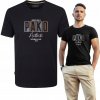 Pánske tričko PAKO s potlačou ČIERNE, hrubá Bavlna XL Pako Jeans Pánske tričko PAKO s potlačou ČIERNE, hrubá Bavlna XL Pako Jeans
