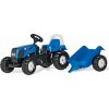 Rolly Toys Šlapací traktor Rolly Kid Landini modrý s vlekem Rolly Toys Šlapací traktor Rolly Kid Landini modrý s vlekem