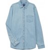 Gap pánska džínsová košeľa V-LS Denim svetlomodrá