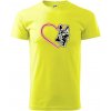 Nemecký ovčiak v srdci - Klasické pánske tričko vyššej gramáže - XL ( Neonová žltá ) Nemecký ovčiak v srdci - Klasické pánske tričko vyššej gramáže - XL ( Neonová žltá )