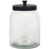 Nádoba na potraviny sklenená, čierne kovové viečko, obsah: 1,60 litra, výška: 150 mm, ø: 160 mm Nádoba na potraviny sklenená, čierne kovové viečko, obsah: 1,60 litra, výška: 150 mm, ø: 160 mm
