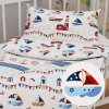 Biante Detské bavlnené posteľné obliečky do postieľky Sandra SA-597 Modro-červené lode v prístave Do postieľky 90x140 a 40x60 cm Biante Detské bavlnené posteľné obliečky do postieľky Sandra SA-597 Modro-červené lode v prístave Do postieľky 90x140 a 40x60 cm