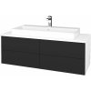Dreja Kúpeľňová skrinka MODULE SZZ4 120 umývadlo Glance - N01 Biela lesk / N03 Graphite Dreja Kúpeľňová skrinka MODULE SZZ4 120 umývadlo Glance - N01 Biela lesk / N03 Graphite