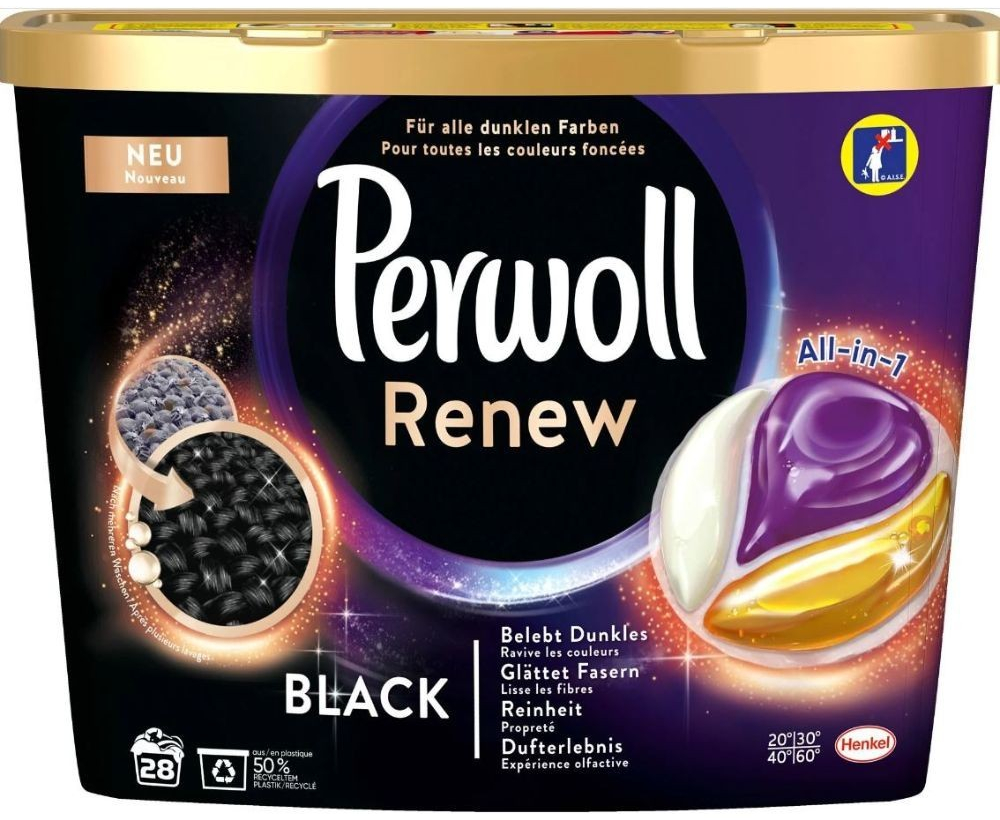 Perwoll Renew Caps Black pracie kapsle 28 ks