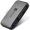 Connect IT CompactPRO USB-C Hub + Čítačka pamäťových kariet - sivá Connect IT CompactPRO USB-C Hub + Čítačka pamäťových kariet - sivá