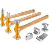 INGCO Sada kladiv a vyrovnávacích nástrojov pre karosárie 7 kusov s Hickory rukoväťou INGCO Sada kladiv a vyrovnávacích nástrojov pre karosárie 7 kusov s Hickory rukoväťou