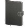 Helma 365 Bodkovaný zápisník Flip B6 (M) šedo/šedý Helma 365 Bodkovaný zápisník Flip B6 (M) šedo/šedý