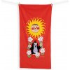 Matějovský Uterák Ručník Little Mole and the Sun 75x150 červená Matějovský Uterák Ručník Little Mole and the Sun 75x150 červená
