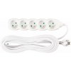 STREND PRO Kábel DG-F805B L-10 m, predlžovací, biely, 5x zásuvka, new edition STREND PRO Kábel DG-F805B L-10 m, predlžovací, biely, 5x zásuvka, new edition