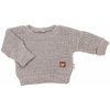 Baby Nellys Rastúci oversize pletený svetrík pre bábätko béžový Baby Nellys Rastúci oversize pletený svetrík pre bábätko béžový