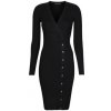 Guess Dlhé šaty ES ALEXANDRA DRESS Čierna Guess Dlhé šaty ES ALEXANDRA DRESS Čierna