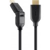 Belkin Dual Swivel HDMI kábel – 2 m - Čierna HR36398 Belkin Dual Swivel HDMI kábel – 2 m - Čierna HR36398