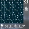 Vianočná LED svetelná záclona vnútorná - záves - 168LED - 1,2M Studená biela Vianočná LED svetelná záclona vnútorná - záves - 168LED - 1,2M Studená biela