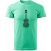 Gitara - názvy hudobných štýlov - Klasické pánske tričko vyššej gramáže - M ( Mätová ) Gitara - názvy hudobných štýlov - Klasické pánske tričko vyššej gramáže - M ( Mätová )