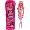 Barbie modelka - kvetinové šaty na jedno rameno Barbie modelka - kvetinové šaty na jedno rameno