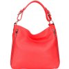 Diva Kožená dámska kabelka Romina červená Diva Kožená dámska kabelka Romina červená