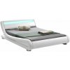 Tempo Kondela Moderná posteľ s RGB LED osvetlením, biela, 160x200, FILIDA Tempo Kondela Moderná posteľ s RGB LED osvetlením, biela, 160x200, FILIDA