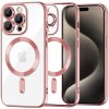 Techsuit Luxury Crystal MagSafe puzdro pre iPhone 15 Pro Max – ružové Pink