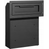 SucceBuy Priechodová poštová schránka, čierna, 30,4x15x40,5 cm, oceľový plech SucceBuy Priechodová poštová schránka, čierna, 30,4x15x40,5 cm, oceľový plech