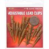 ESP závesky Adjustable Lead Clips Camo Brown ESP závesky Adjustable Lead Clips Camo Brown