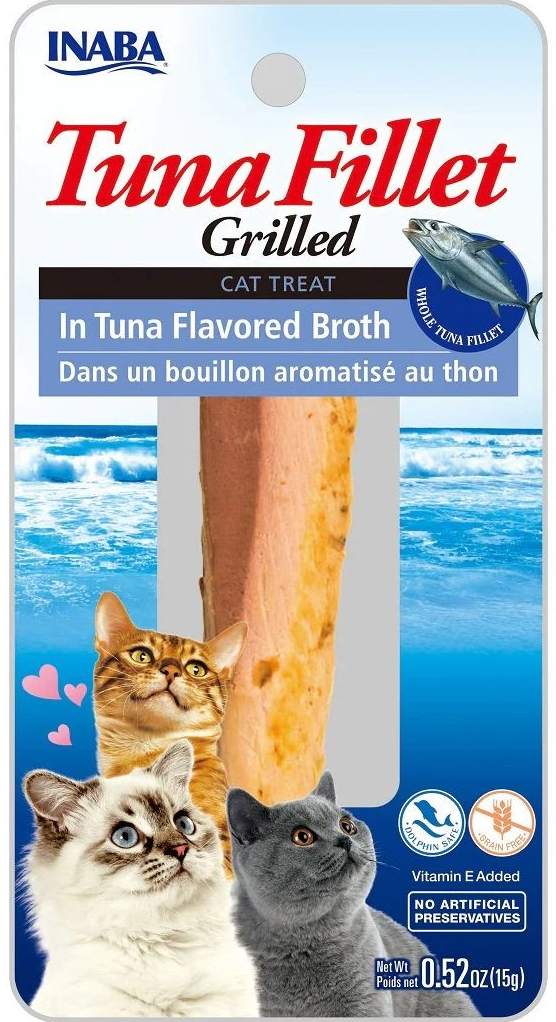 INABA Cat Grilled Tuna Fillet vo vývare z hrebenatky 15 g