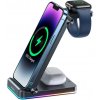 Joyroom Indukčná nabíjačka 3 v 1 pre zariadenia značky Apple - iPhone, Apple Watch, Airpods (do 15 W) stojan čierny (JR-WQN01) Joyroom Indukčná nabíjačka 3 v 1 pre zariadenia značky Apple - iPhone, Apple Watch, Airpods (do 15 W) stojan čierny (JR-WQN01)