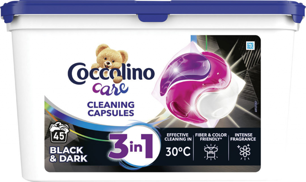 Coccolino Care gélové kapsuly na pranie čierne 45 ks