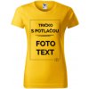 Damske tričko s potlačou Žltá L Damske tričko s potlačou Žltá L