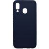 Púzdro Matné gumené Samsung Galaxy A40 tmavomodré