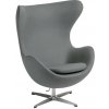 Nábytek PEGAS Křeslo Vejce světle šedý kašmír 42 Premium Nábytek PEGAS Křeslo Vejce světle šedý kašmír 42 Premium
