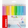Kores Koroles Pastel Farebné pastelky sada, trojhranné 24 pastelových farieb Kores Koroles Pastel Farebné pastelky sada, trojhranné 24 pastelových farieb