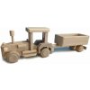 Drevený traktor s valníkom, 42 x 8 x 13 cm Drevený traktor s valníkom, 42 x 8 x 13 cm