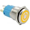 LED vodotesný prepínač - Žlté podsvietenie, 12 mm, 3 - 6V LED vodotesný prepínač - Žlté podsvietenie, 12 mm, 3 - 6V
