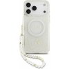 Guess IML Flowers Allover Strap MagSafe Zadní Kryt pro iPhone 17 Pro Max White