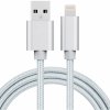 AppleKing opletený dátový a nabíjací kábel USB-A 2.0 / Lightning pre iPhone / iPad / iPod / AirPods - 1 m - strieborný - možnosť vrátiť tovar ZADARMO do 30tich dní AppleKing opletený dátový a nabíjací kábel USB-A 2.0 / Lightning pre iPhone / iPad / iPod / AirPods - 1 m - strieborný - možnosť vrátiť tovar ZADARMO do 30tich dní