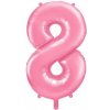 PartyDeco Fóliový balón narodeninové číslo 8 ružový 86cm PartyDeco Fóliový balón narodeninové číslo 8 ružový 86cm