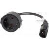 Lanberg adaptér C14 - Schuko M/F 20cm na UPS čierny Lanberg adaptér C14 - Schuko M/F 20cm na UPS čierny