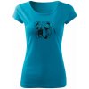 T-ričko Anglický buldog dámske tričko Farba trička: Tyrkysová, Veľkosť: S T-ričko Anglický buldog dámske tričko Farba trička: Tyrkysová, Veľkosť: S