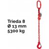 Jedno záves reťazový, oko-hák, skracovač, nosnosť 5300 kg, G8-13, Certifikát 5 300 kg 2,5 m Červená Jedno záves reťazový, oko-hák, skracovač, nosnosť 5300 kg, G8-13, Certifikát 5 300 kg 2,5 m Červená