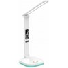 Platinet PDL711RGBW stolná LED lampa stmievateľná, bezdrôtové nabíjanie, hodiny, biela PLADL711RGBW Platinet PDL711RGBW stolná LED lampa stmievateľná, bezdrôtové nabíjanie, hodiny, biela PLADL711RGBW