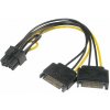 AKASA adaptér napájecí na 6+2pin PCIe (2xSATA male power to a 6+2pin PCIe female connector) AKASA adaptér napájecí na 6+2pin PCIe (2xSATA male power to a 6+2pin PCIe female connector)