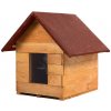 MKSTOR Dtrevená búda pre Psa z Masívu 75x72x52cm, červená strecha MKSTOR Dtrevená búda pre Psa z Masívu 75x72x52cm, červená strecha