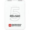 SKROSS powerbank Reload 5, 5000mAh, 2x 2A výstup, microUSB kabel, biely