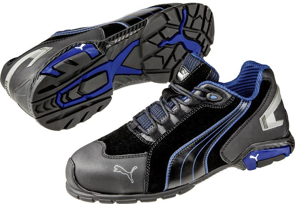 PUMA Rio Black Low 642750 S3 bezpečnostná obuv čierna, modrá