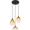 GLOBO 15786-3H1 SALVY závesné svietidlo D460mm 3xE27 čierna, jantárová GLOBO 15786-3H1 SALVY závesné svietidlo D460mm 3xE27 čierna, jantárová