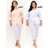 Taro Dámske pyžamo Ariella3257 zz41-marhuľová 6XL Taro Dámske pyžamo Ariella3257 zz41-marhuľová 6XL